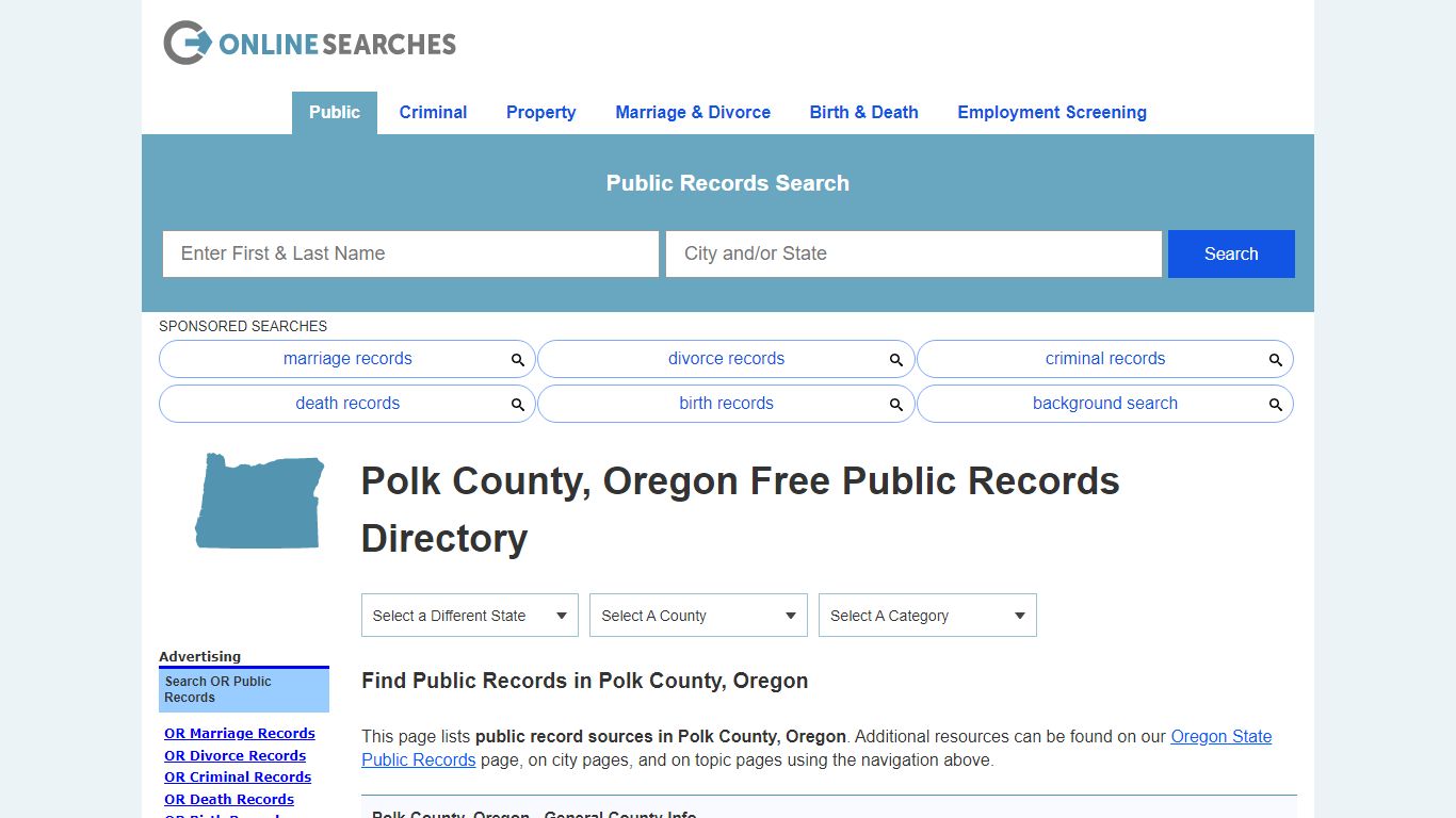 Polk County, Oregon Public Records Directory