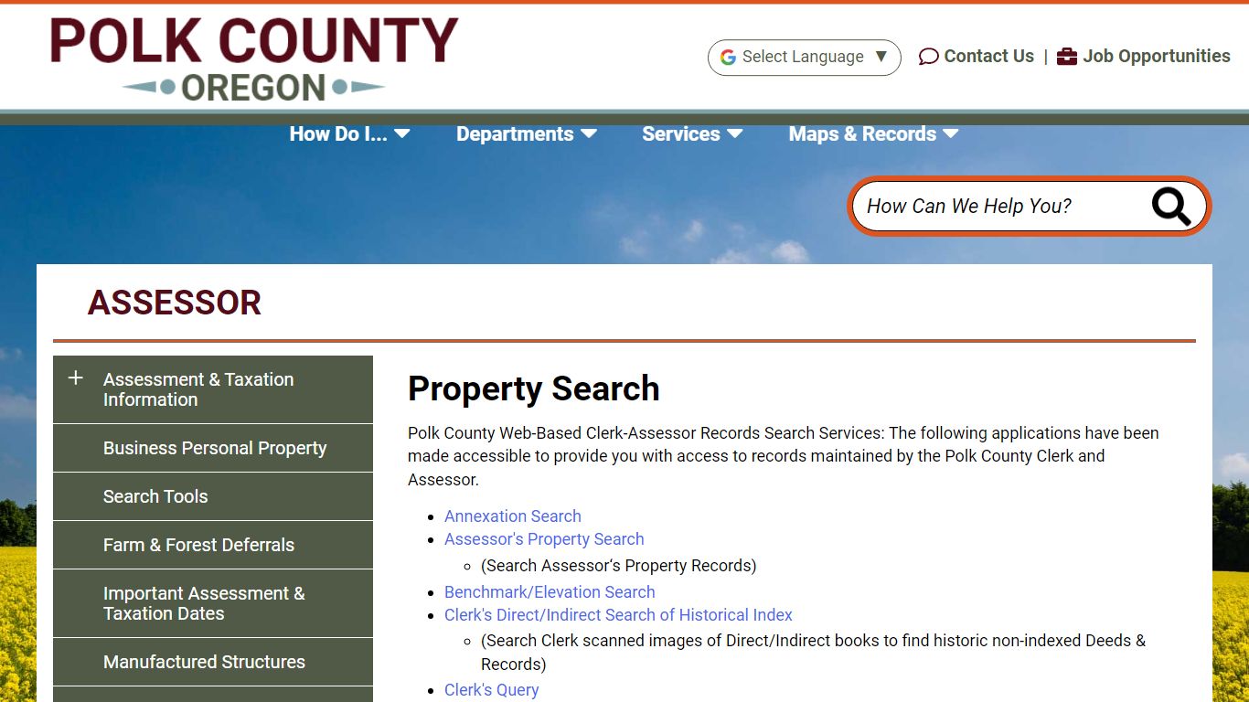 Property Search | Polk County Oregon Official Website
